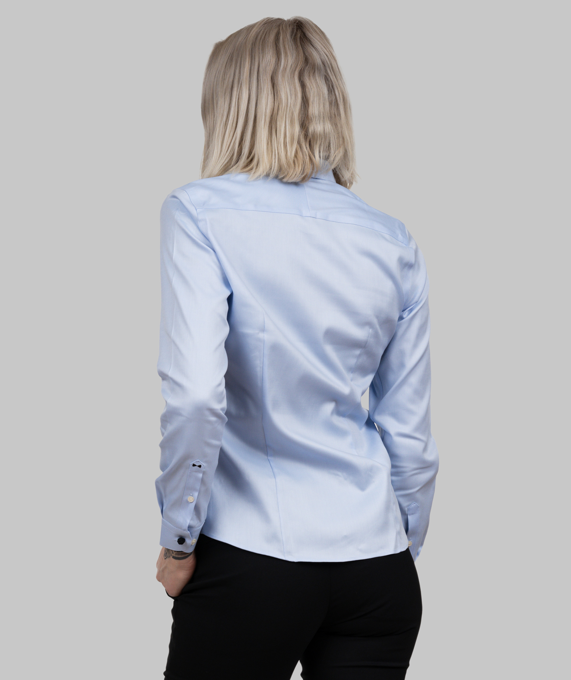 J. Harvest & Frost Black Bow 60 lady fit skjorte, Sky Blue, large image number 3