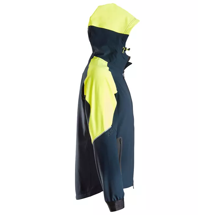 Snickers FlexiWork hoodie 8025, Marin/Neon Gul, large image number 3