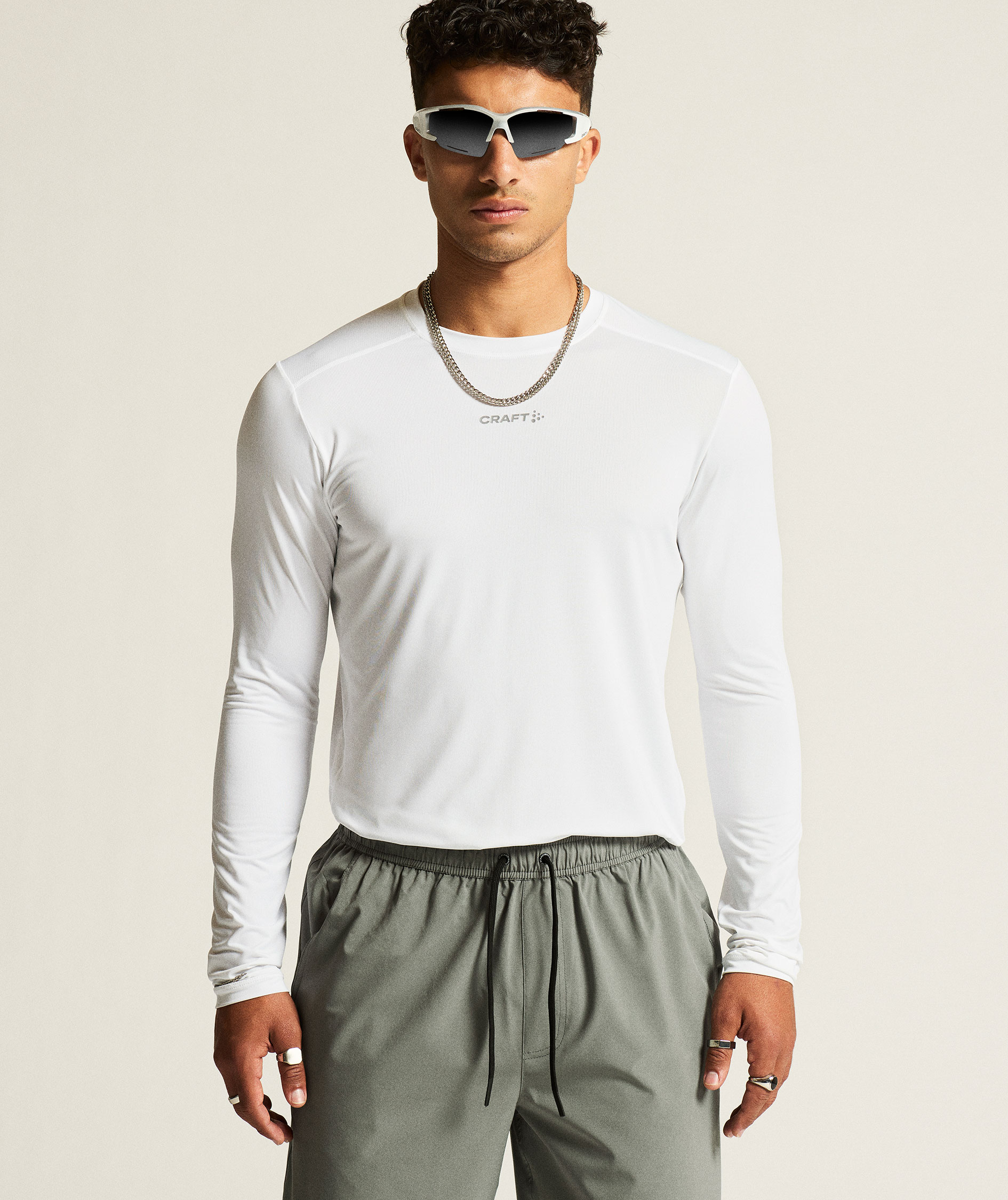 Craft ADV Essence lang&aelig;rmet T-shirt, White , large image number 1