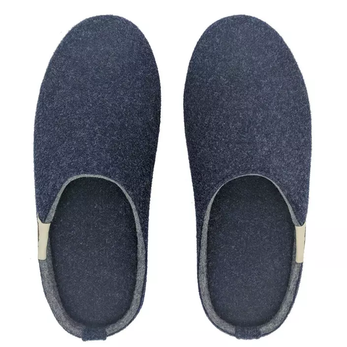 Gumbies Outback Slippers, Navy/Grey, large image number 6