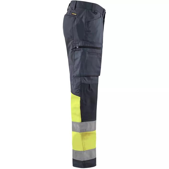 Blåkläder work trousers, Grey/Hi-Vis Yellow, large image number 3