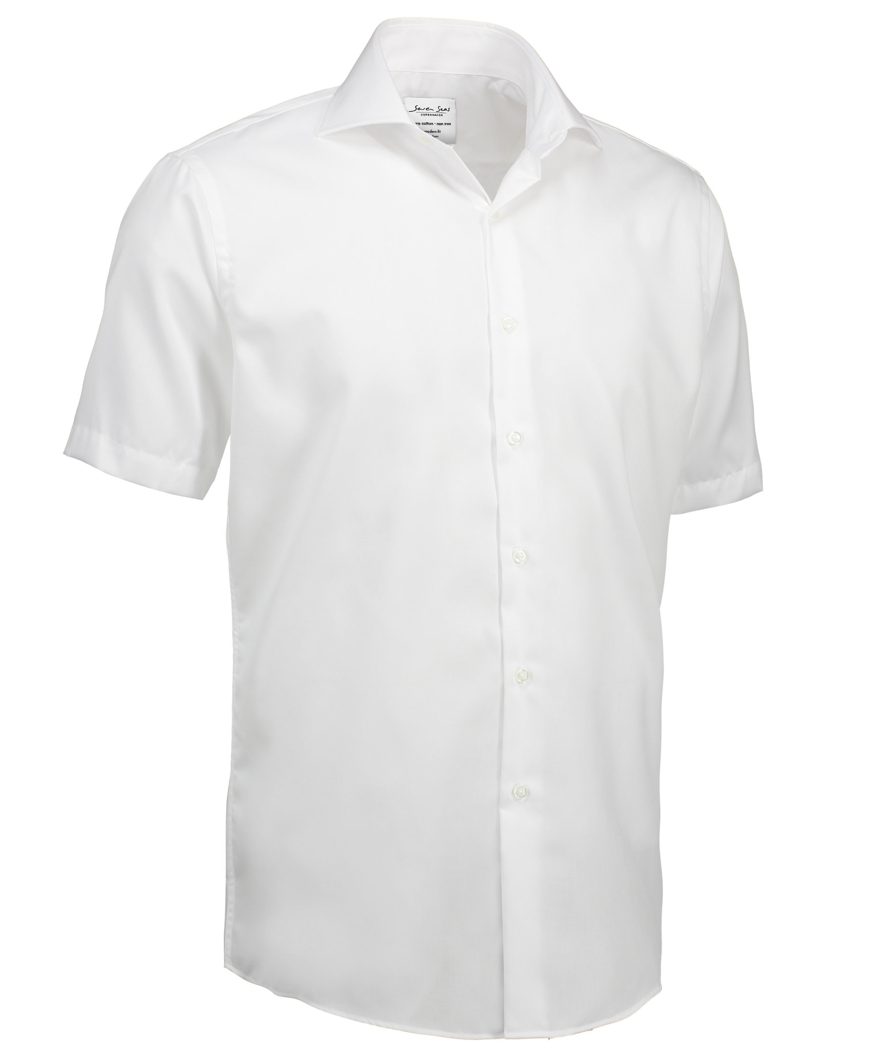 Seven Seas modern fit Fine Twill short-sleeved shirt, White, large image number 2