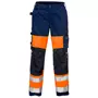 Fristads women's work trousers 2139, Hi-vis Orange/Marine