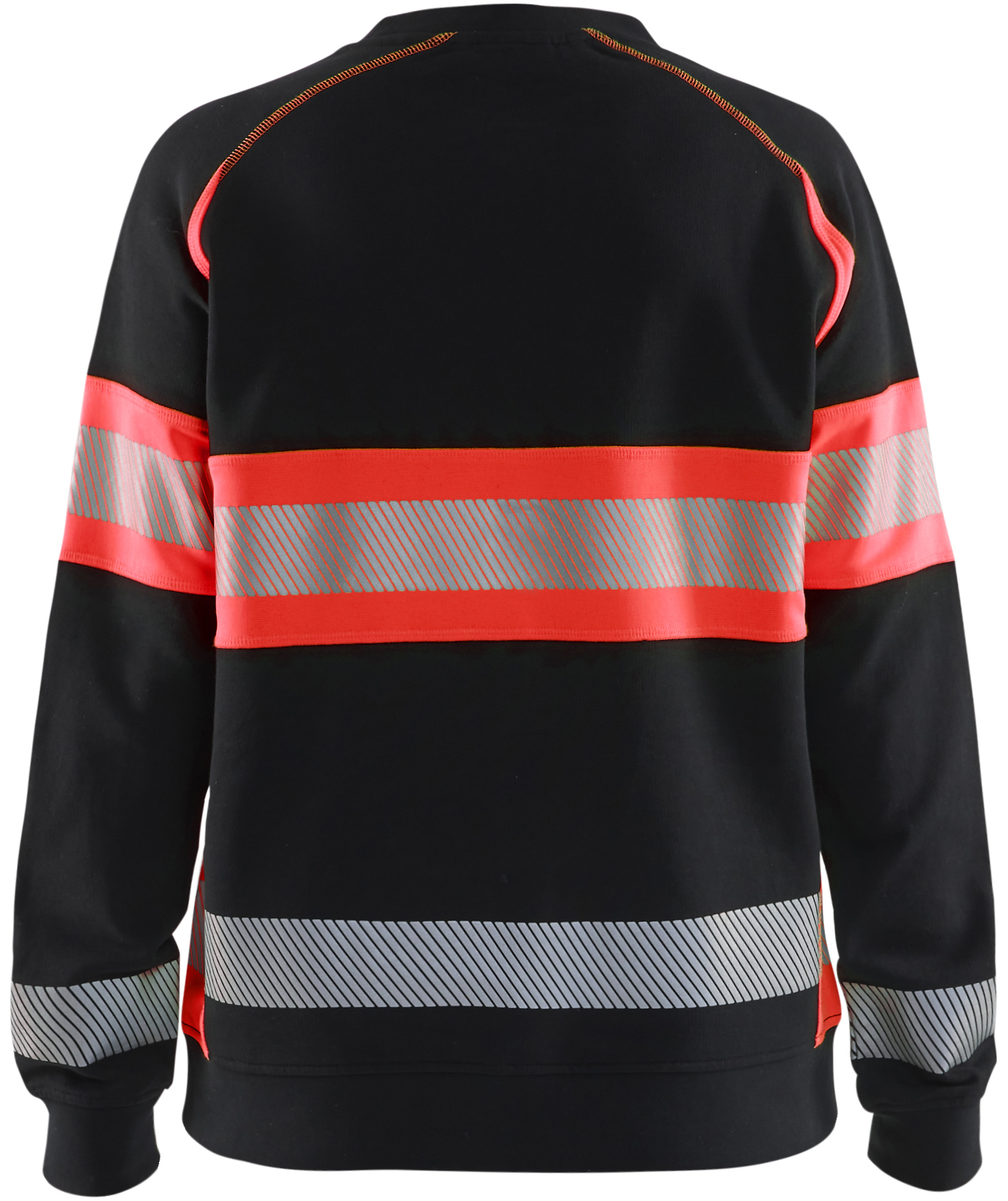 Bl&aring;kl&auml;der women's sweatshirt, Black/Hi-Vis Red, large image number 2