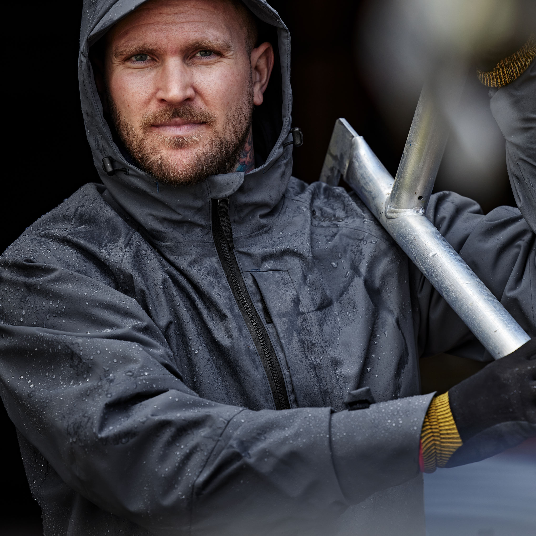 Fristads shell jacket 4882 GLPS, Dark Grey, Dark Grey, large image number 1