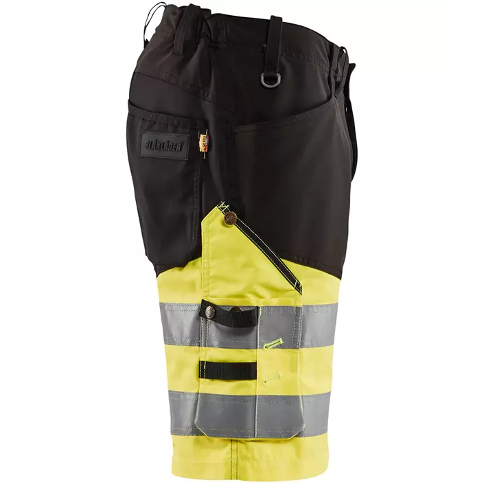 Blåkläder work shorts, Black/Hi-Vis Yellow, large image number 2