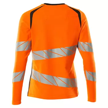 Mascot Accelerate Safe women's long-sleeved T-shirt, Hi-vis Orange/Dark anthracite