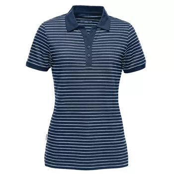 Stormtech Railtown women's polo shirt, Marine/White Striped
