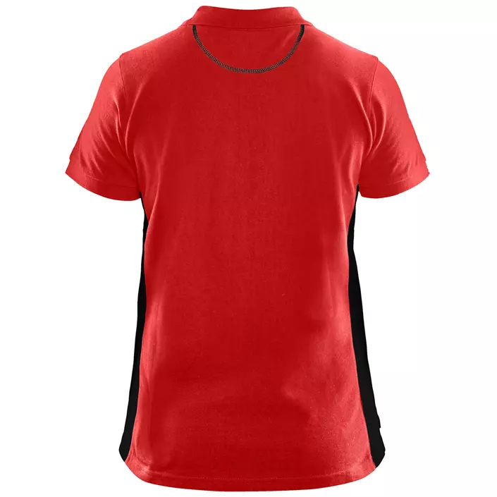 Blåkläder Unite dame polo T-shirt, Rød/Sort, large image number 1