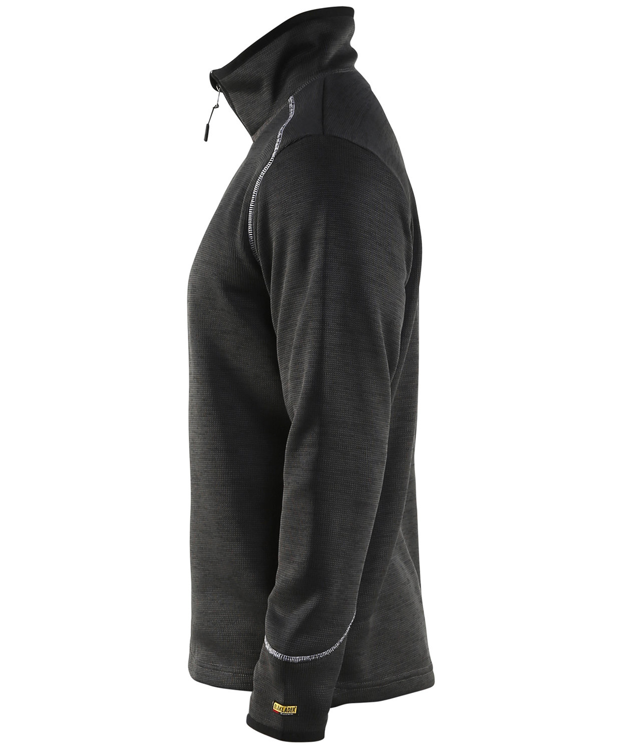 Bl&aring;kl&auml;der knitted sweatshirt half zip, Antracit Grey/White, large image number 4