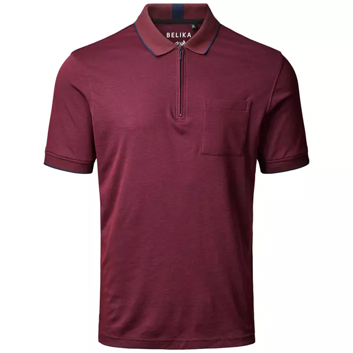 Belika Valencia half-zip polo shirt, Burgundy melange, large image number 0