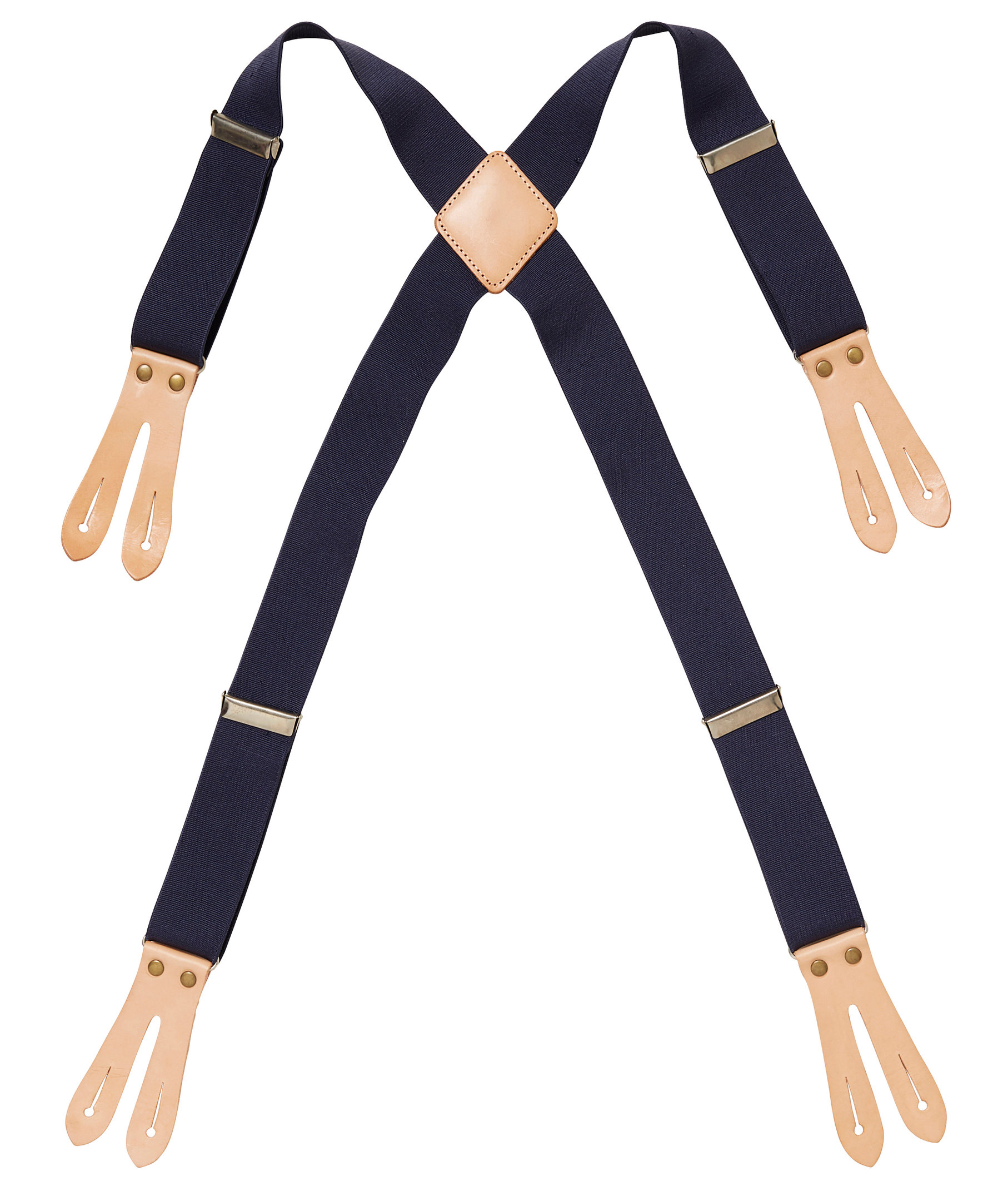 Segers adjustable braces with leather for apron, Marine Blue, Marine Blue, swatch