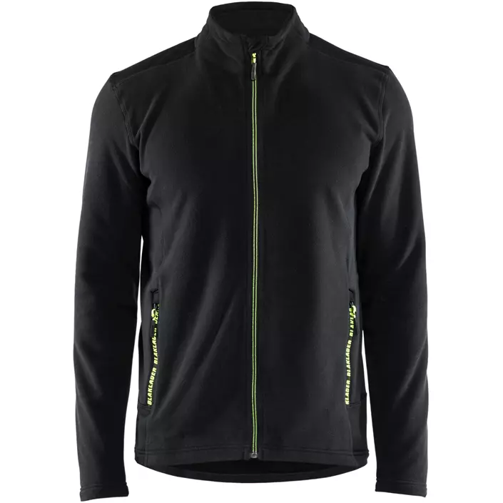 Blåkläder Unite microfleece tröja, Svart/Varselgul, large image number 0