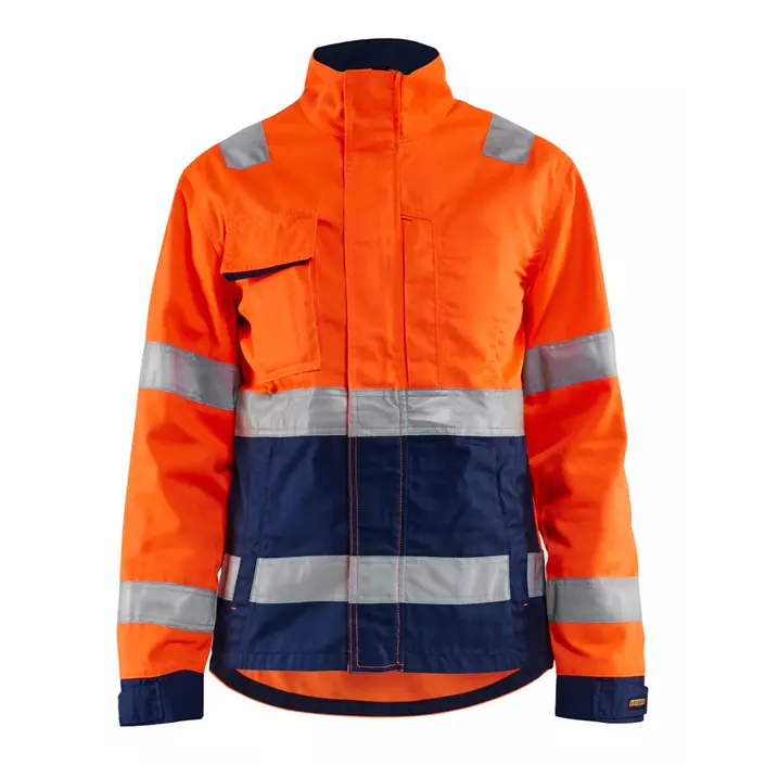 Blåkläder Damen Arbeitsjacke, Hi-vis Orange/Marine, large image number 0