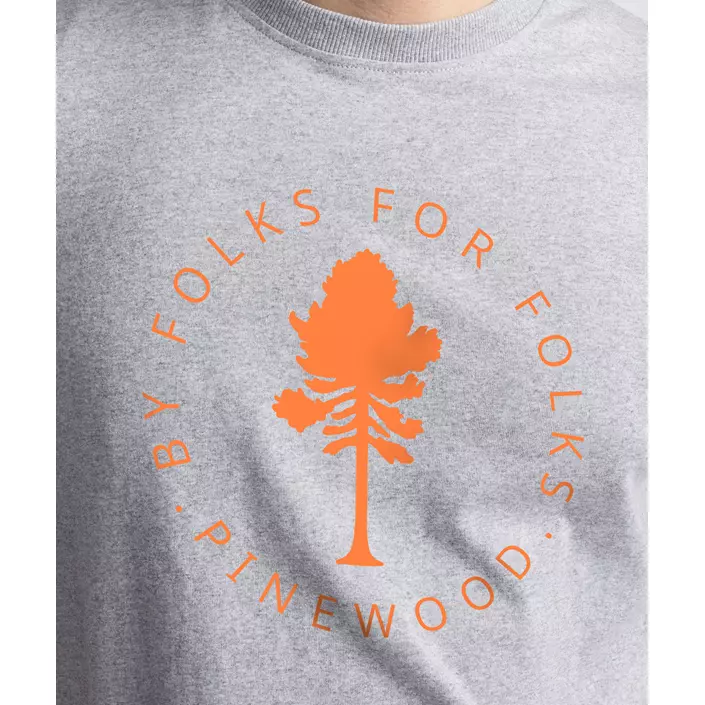 Pinewood Tree T-shirt, Light Grey Melange, large image number 5