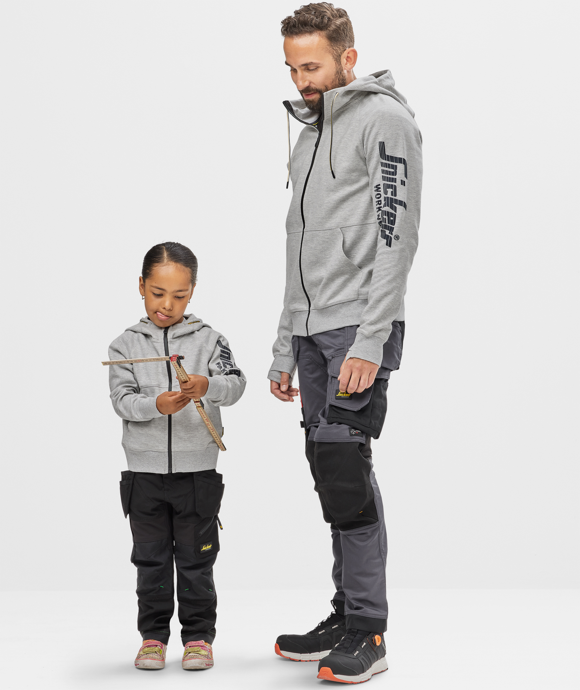 Snickers h&aelig;ttetr&oslash;je 7512 til b&oslash;rn, Lys gr&aring;meleret, large image number 5