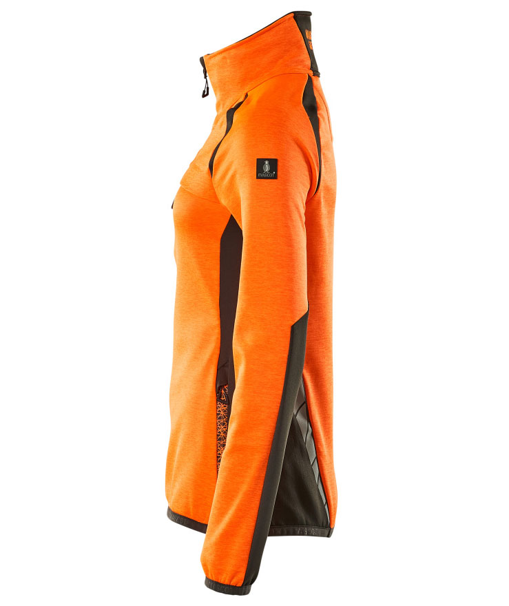 Mascot Accelerate Safe women's fleece sweater, Hi-vis Orange/Dark anthracite, large image number 3