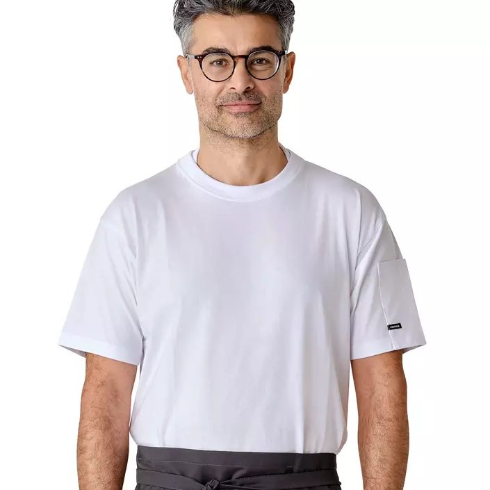 Kentaur kock-/service T-shirt, Vit, large image number 3
