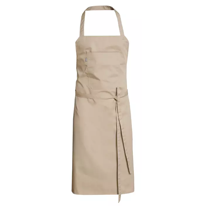Nybo Workwear All-over bib apron with pocket, Khaki, Khaki, large image number 0
