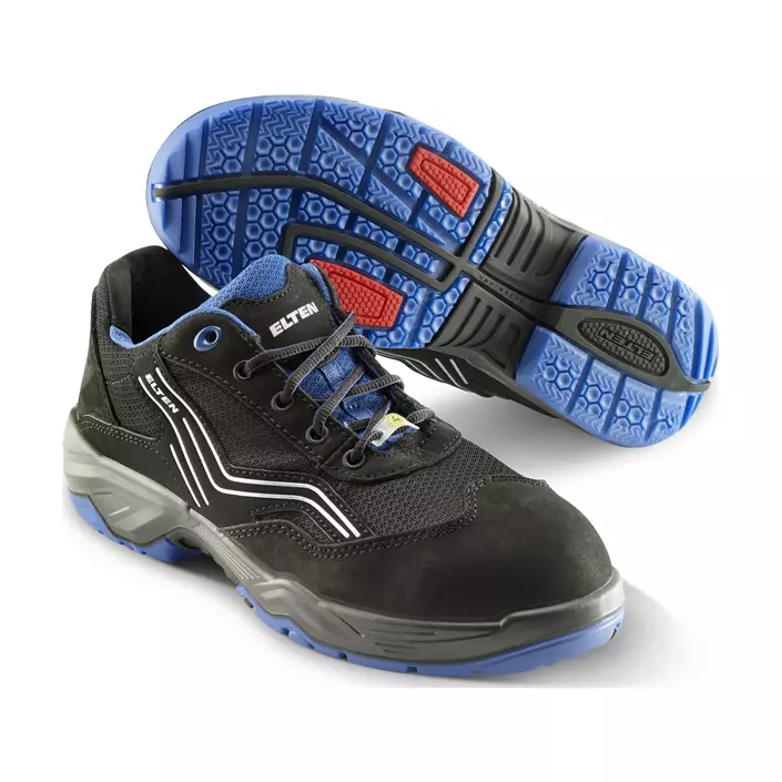 2nd quality product  Elten Ambition blue low safety shoes S1, Black, large image number 0