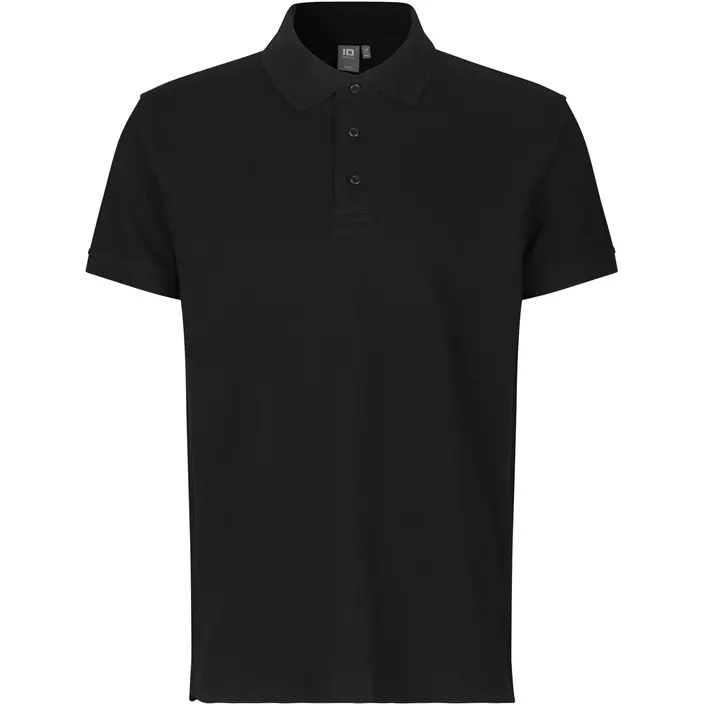 ID Stretch Polo T-shirt, Sort, large image number 0