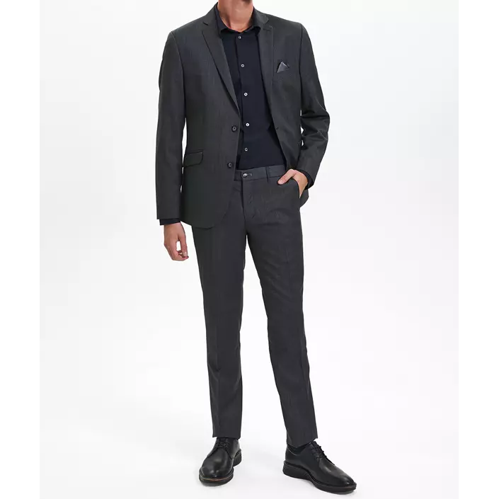 Sunwill Super 130 Fitted wool trousers, Anthracite, large image number 1