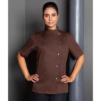 Karlowsky Greta short-sleeved women's chef jacket, Light Brown