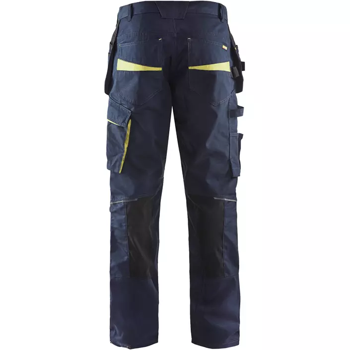 Blåkläder Unite craftsman trousers, Dark Marine/Hi-Vis Yellow, large image number 1