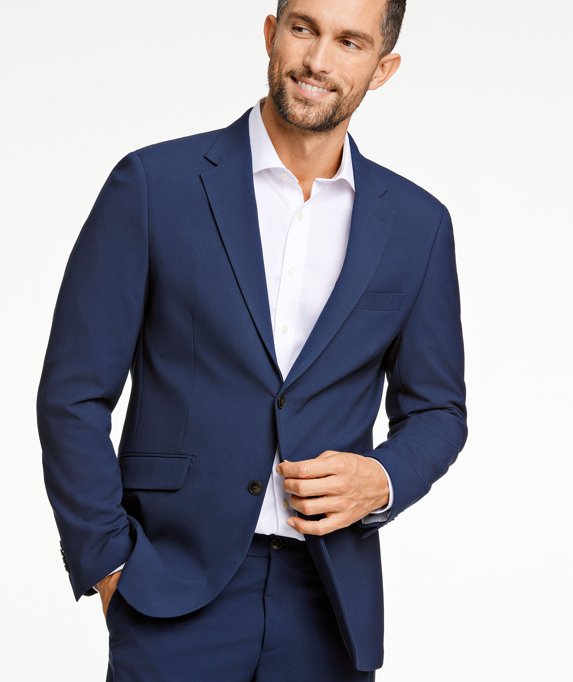 Lindbergh Superflex modern fit blazer, DK Blue Mel, large image number 7