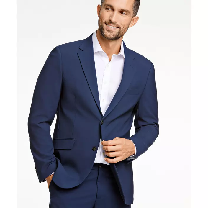 Lindbergh Superflex modern fit kavaj, DK Blue Mel, large image number 7
