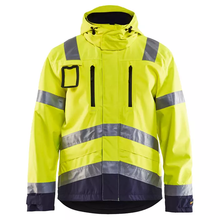 Blåkläder shell jacket, Hi-vis Yellow/Marine, large image number 0