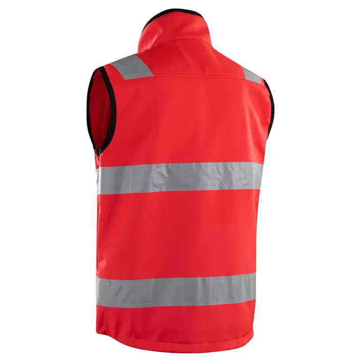Blåkläder softshell vest, Hi-Vis Red, large image number 1