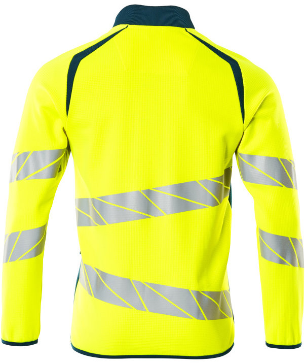 Mascot Accelerate Safe cardigan, Hi-Vis Gul/M&oslash;rk Petroleum, large image number 1
