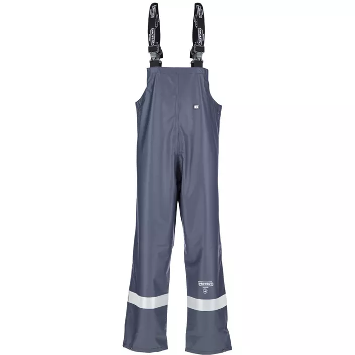 Kramp Protect rain bib and brace trousers, Marine Blue, large image number 0