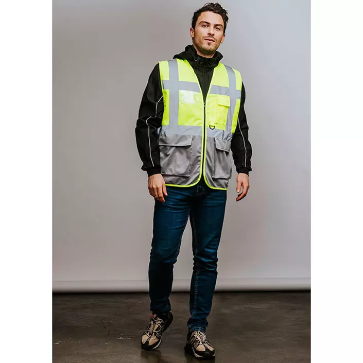 YOU Arvika safety vest, Safety yellow/grey, large image number 2