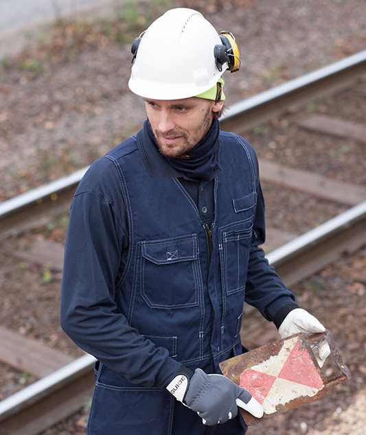 Tranemo lang&aelig;rmet polo T-shirt, Marine