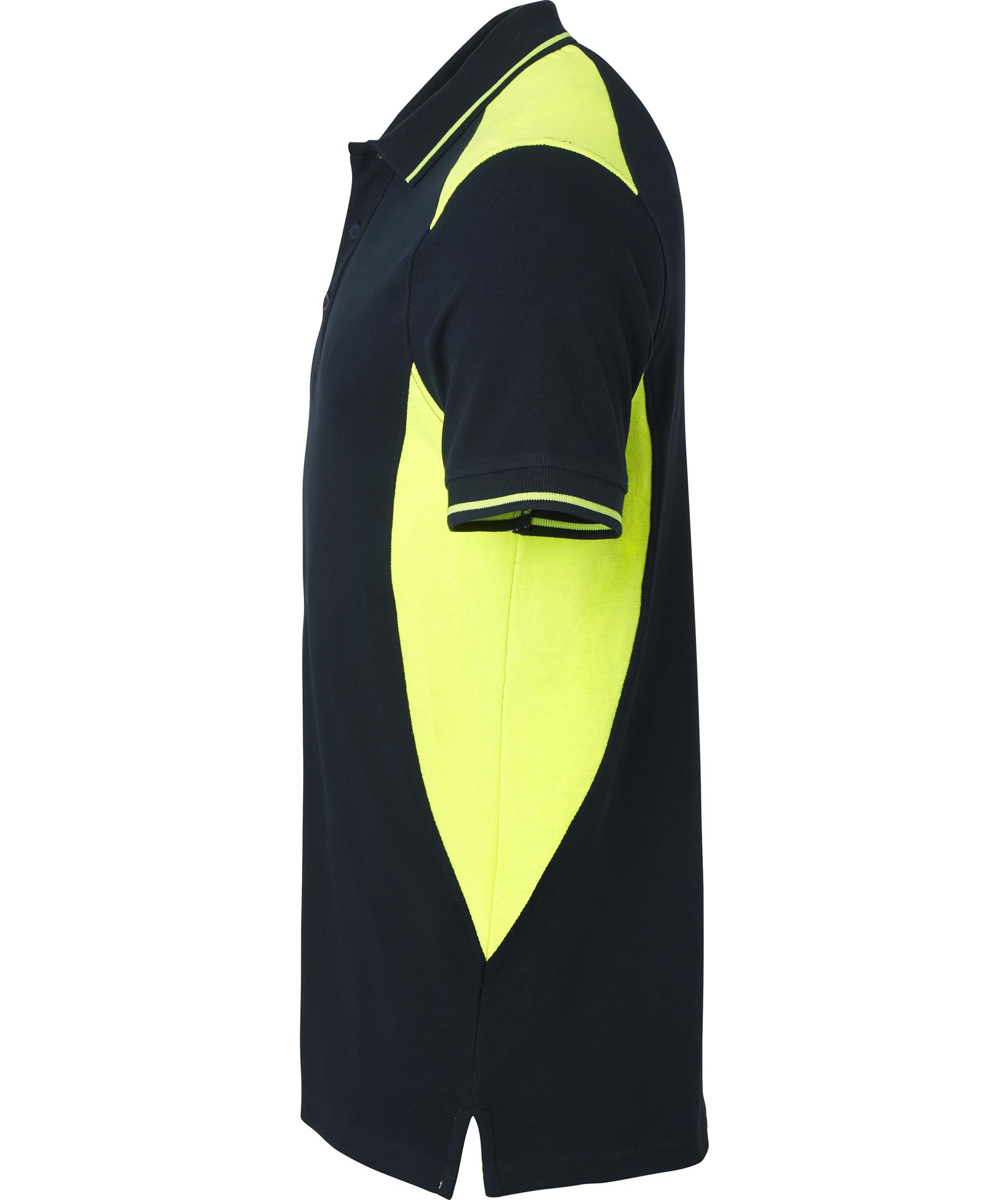 Top Swede polo T-skjorte 213, Navy/Hi-Vis gul, large image number 3