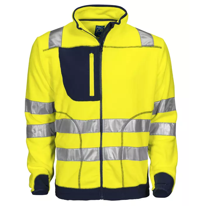 ProJob fleece jacket 6303, Hi-vis Yellow/Marine, large image number 0
