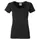 James & Nicholson dame T-shirt med brystlomme, Sort, Sort, swatch