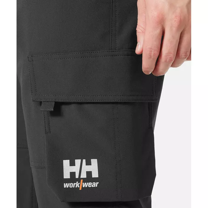 Helly Hansen Alna 4X cargo servicebyxa full stretch, Varsel Gul/Ebony, large image number 4