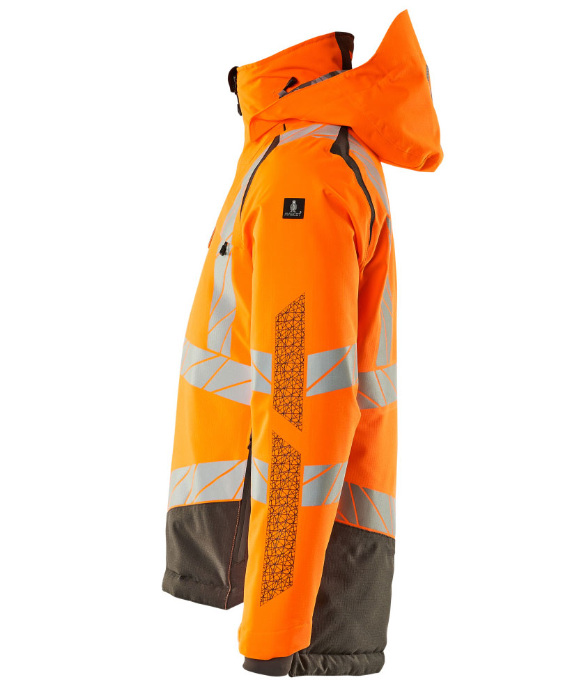 Mascot Accelerate Safe vinterjakke, Hi-vis Orange/M&oslash;rk antracit, large image number 3