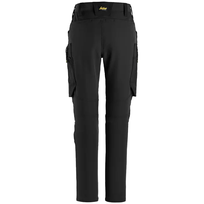 Snickers FlexiWork dame servicebukser 6877 full stretch, Black/Black, large image number 2