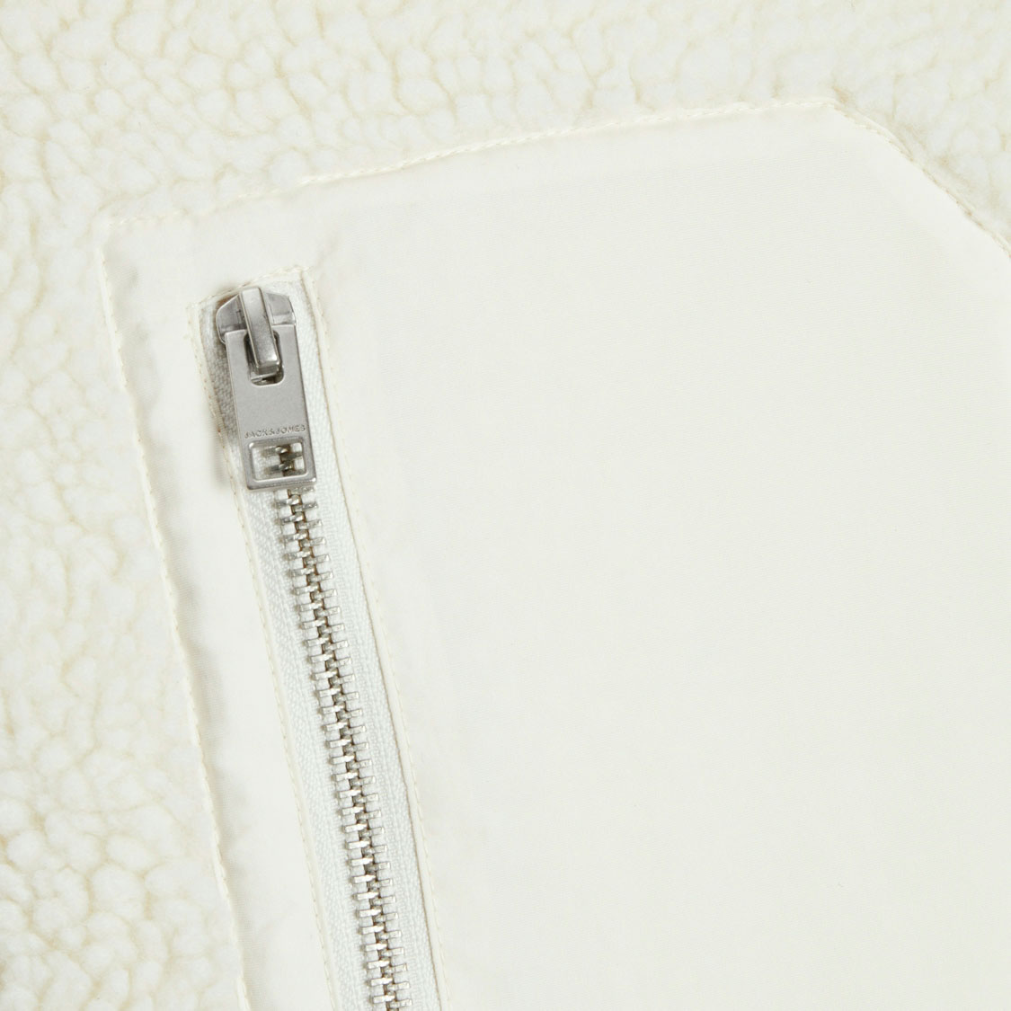 Jack & Jones JJEBRADLEY fibre pile jacket, Cloud Dancer, large image number 2