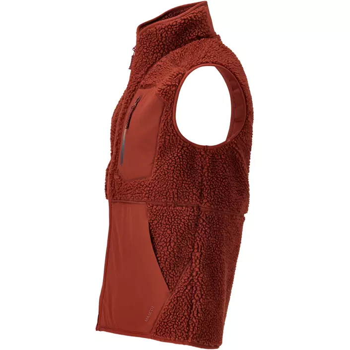 Mascot Customized fibre pile vest, Autumn red, large image number 3