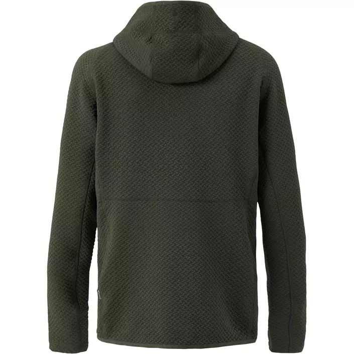 Pinewood Everyday Travel hættetrøje med lyn, Dark Green Melange, large image number 2