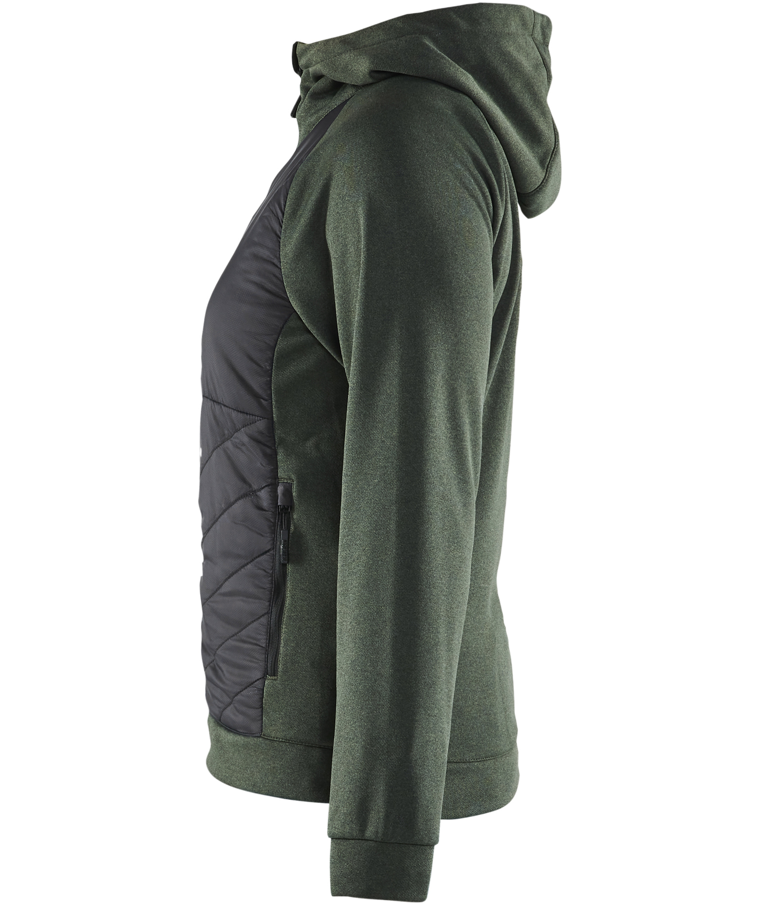 Bl&aring;kl&auml;der hoodie med dragkedja dam, H&ouml;stgr&ouml;nt/Svart, large image number 4