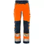 Fristads Flexforce work trousers, Hi-vis Orange/Marine
