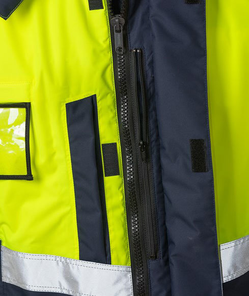 Fristads women's Airtech&reg; winter jacket 4037 GTT, Hi-vis Yellow/Marine, large image number 3