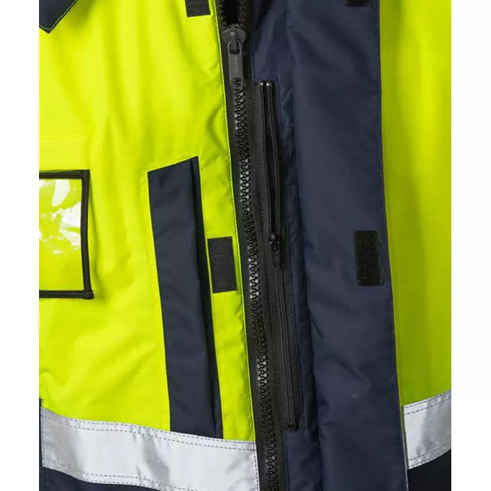Fristads women's Airtech® winter jacket 4037 GTT, Hi-vis Yellow/Marine, large image number 3