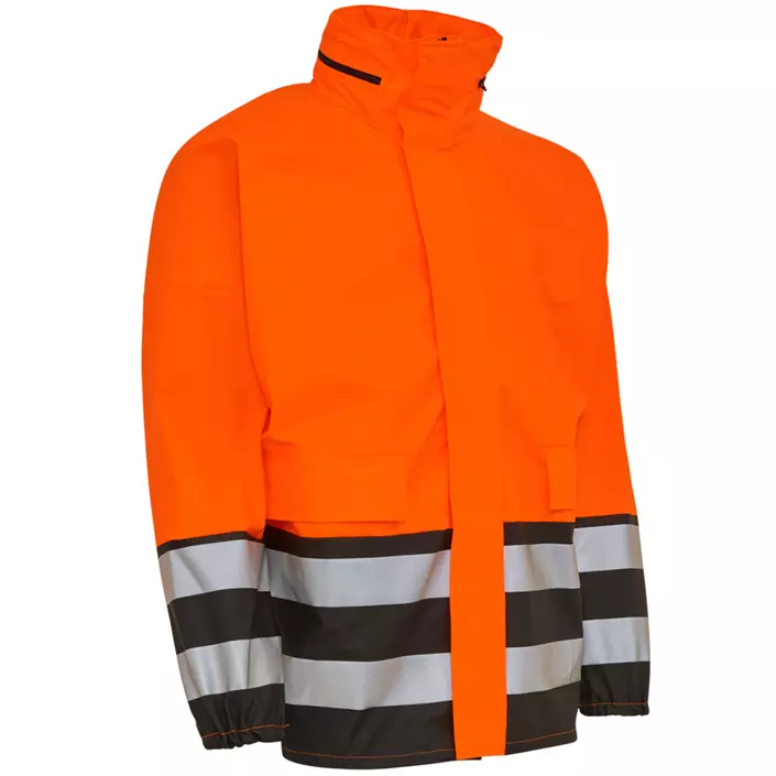 Elka PU Heavy rain jacket, Hi-Vis Orange/Black, large image number 0